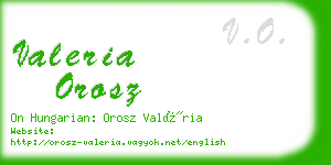 valeria orosz business card